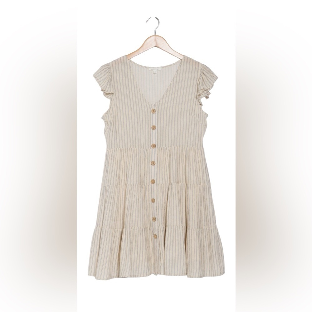 August Sky Striped Dress Size L - Picture 12 of 13